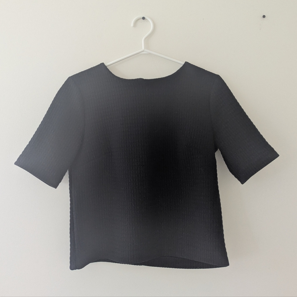 Banana Republic Black Textured Blouse